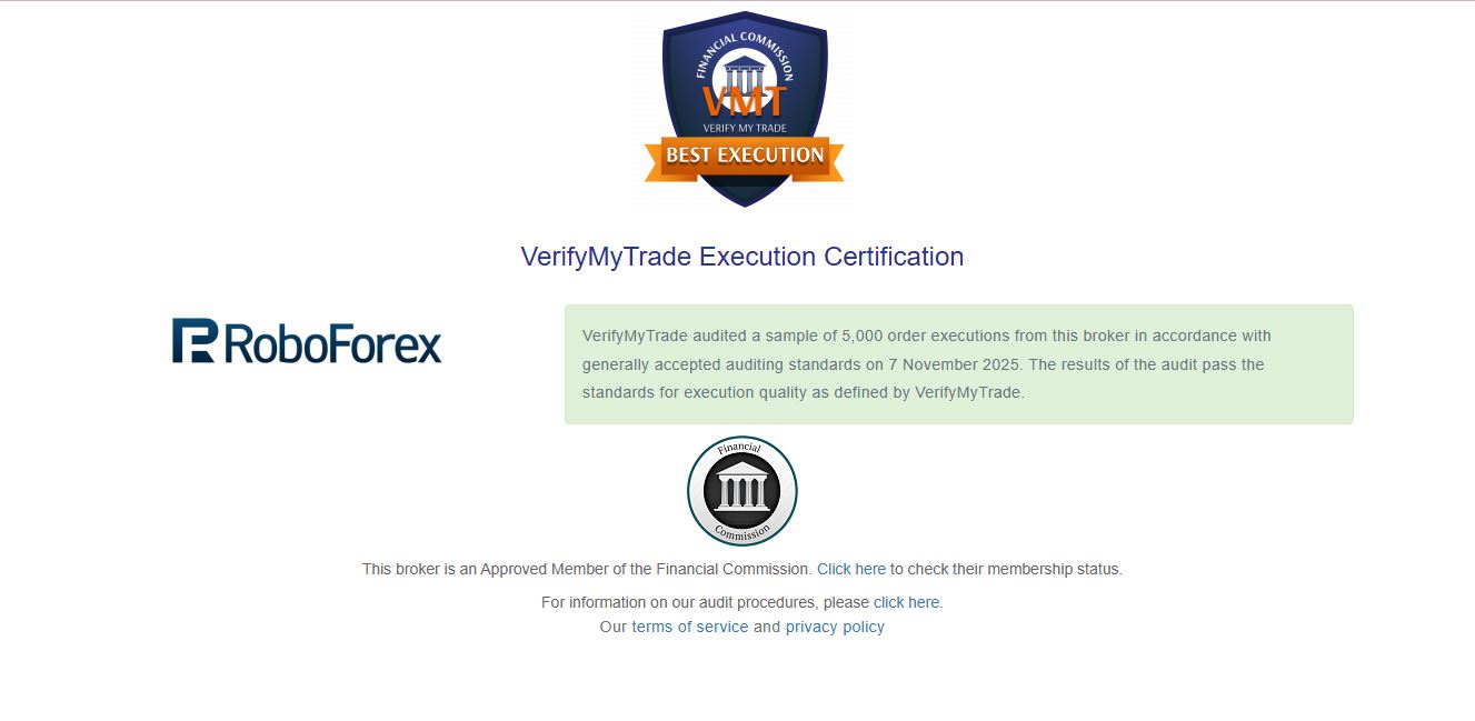 roboforex - verify my trade - بروکر روبو فارکس