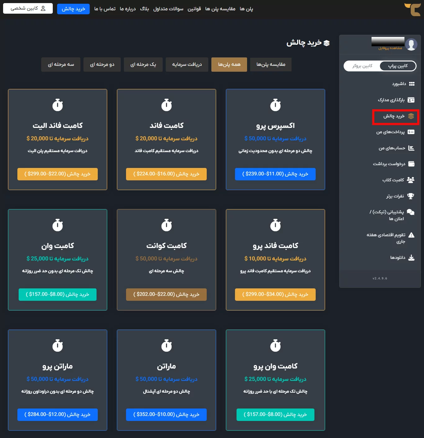 TradersCombat - خرید چالش - پراپ تریدرز کامبت