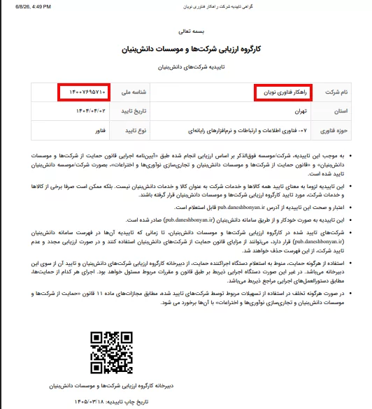 دانش بونیان - صرافی نوبیتکس - nobitex