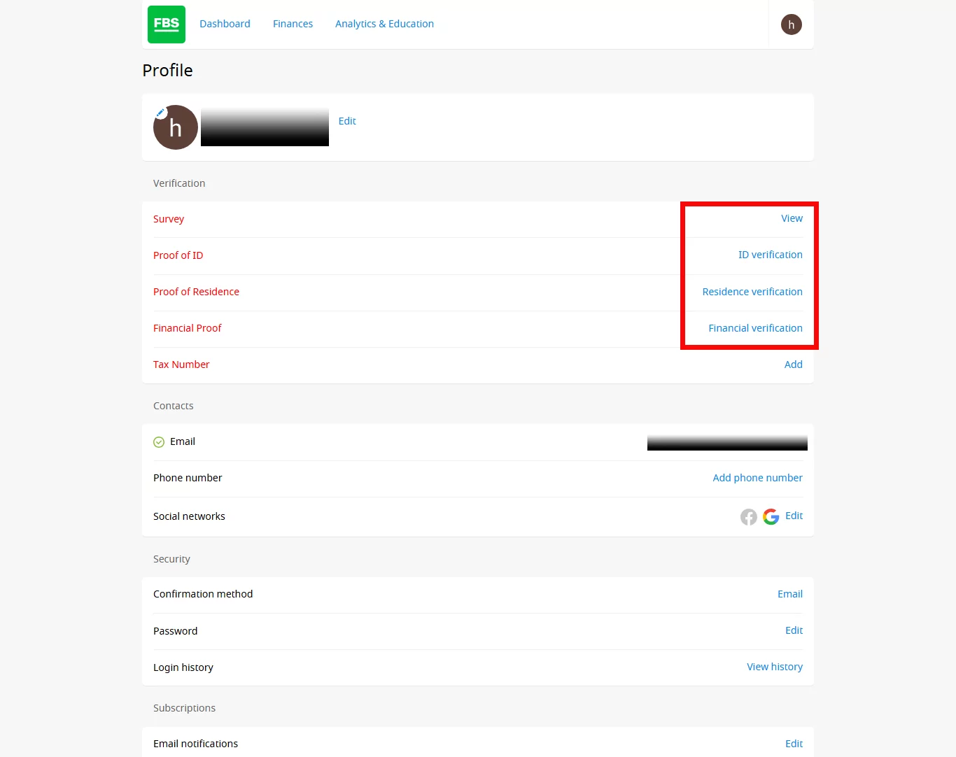 FBS - احراز هویت - بروکر اف بی اس